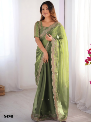 Fancy Fabric Embroidered Work Classic Saree