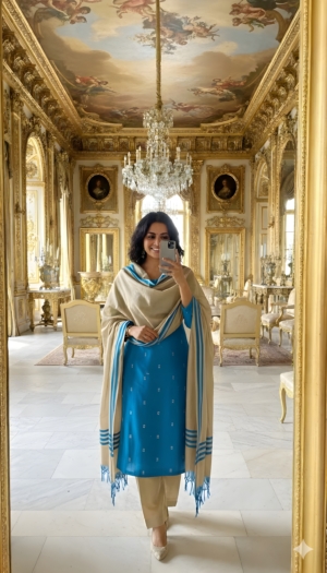 Festive Slub Silk With Woven Zari Butti Suit Material with Bangalori Silk Bottom & Silk Dupatta