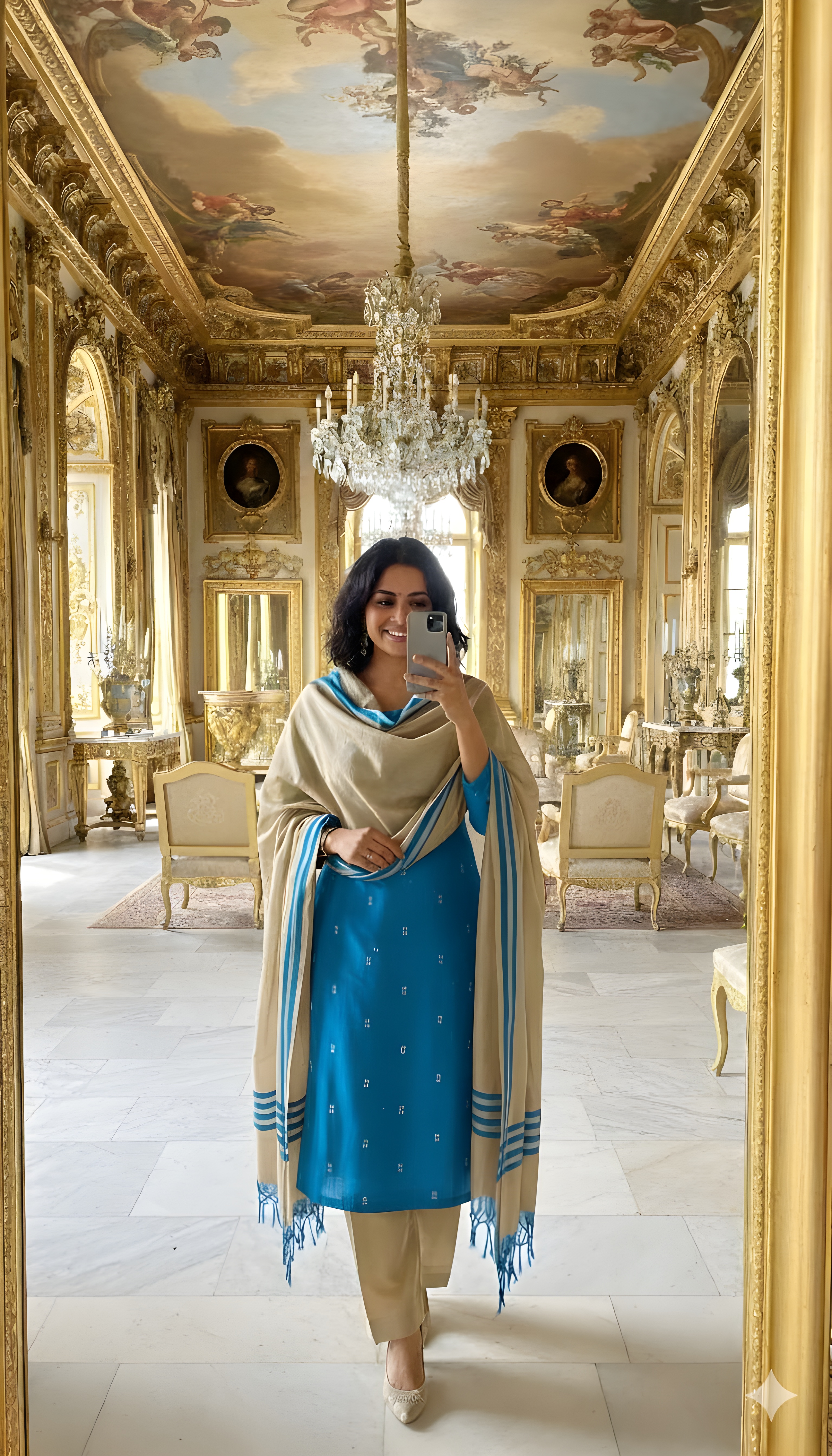 Festive Slub Silk With Woven Zari Butti Suit Material with Bangalori Silk Bottom & Silk Dupatta