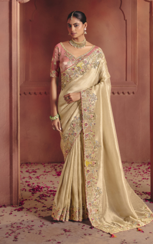 Outstanding Zari Silk Saree with Embroidery Blouse