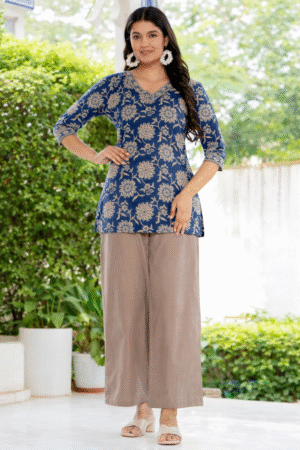 Casual Jaipuri Printed Short Kurti for Women