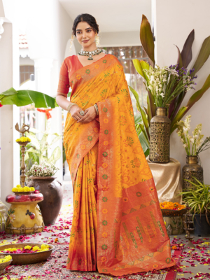 Luxury Soft Silk Saree with Matching Blouse Fabric