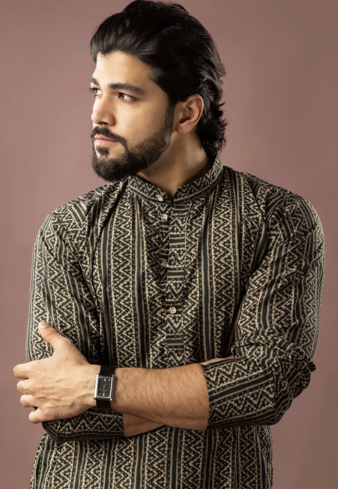 Elegant Modal Silk Mehandi Green Kurta Pajama Set For Wedding